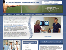 Tablet Screenshot of mdspinesports.com